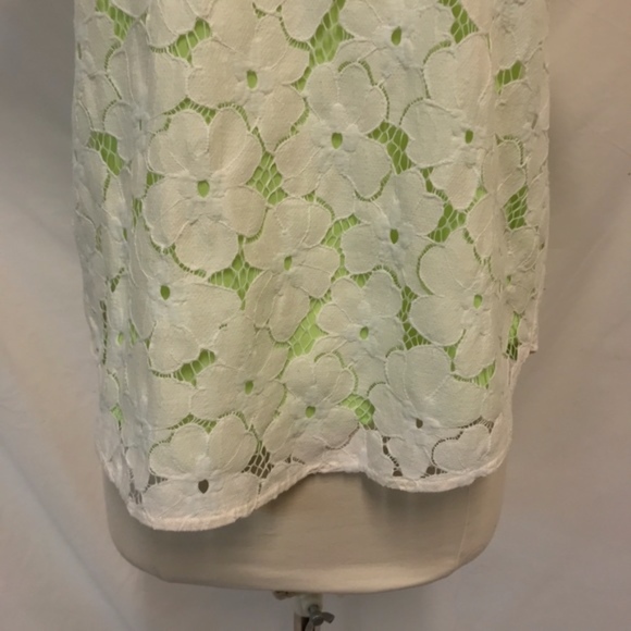 Collective Concepts Lace & Neon Layered Blouse Medium - Picture 3 of 8